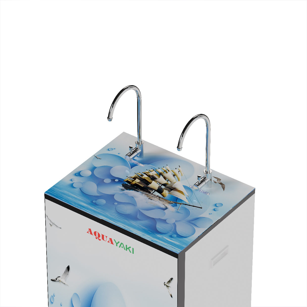 Máy Lọc Nước RO tinh khiết AQUAYAKI 2 Vòi tủ 2.0 10 cấp lọc (Màng RO) - Ảnh 5